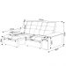 Sofá Retrátil 3 Lugares com Porta Copo 210cm Malta F05 Veludo Marrom - Mpozenato