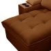 Sofá Retrátil 3 Lugares com Porta Copo 230cm Andes F05 Veludo Terracota - Mpozenato