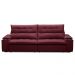 Sofá Retrátil 3 Lugares com Porta Copo 230cm Malta F05 Veludo Bordô - Mpozenato