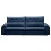 Sofá Retrátil 3 Lugares com Porta Copo 250cm Malta F05 Veludo Azul - Mpozenato