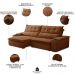 Sofá Retrátil 3 Lugares com Porta Copo 250cm Malta F05 Veludo Terracota - Mpozenato