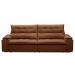 Sofá Retrátil 3 Lugares com Porta Copo 250cm Malta F05 Veludo Terracota - Mpozenato
