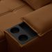 Sofá Retrátil 3 Lugares com Porta Copo 250cm Malta F05 Veludo Terracota - Mpozenato