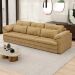 Sofá Retrátil 4 Lugares Para Sala 332cm Dijon Couro Bege S07 - Mpozenato
