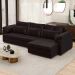 Sofá Retrátil 4 Lugares Para Sala 332cm Dijon Couro Bordô S07 - Mpozenato