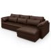 Sofá Retrátil 4 Lugares Para Sala 332cm Dijon Couro Caramelo S07 - Mpozenato