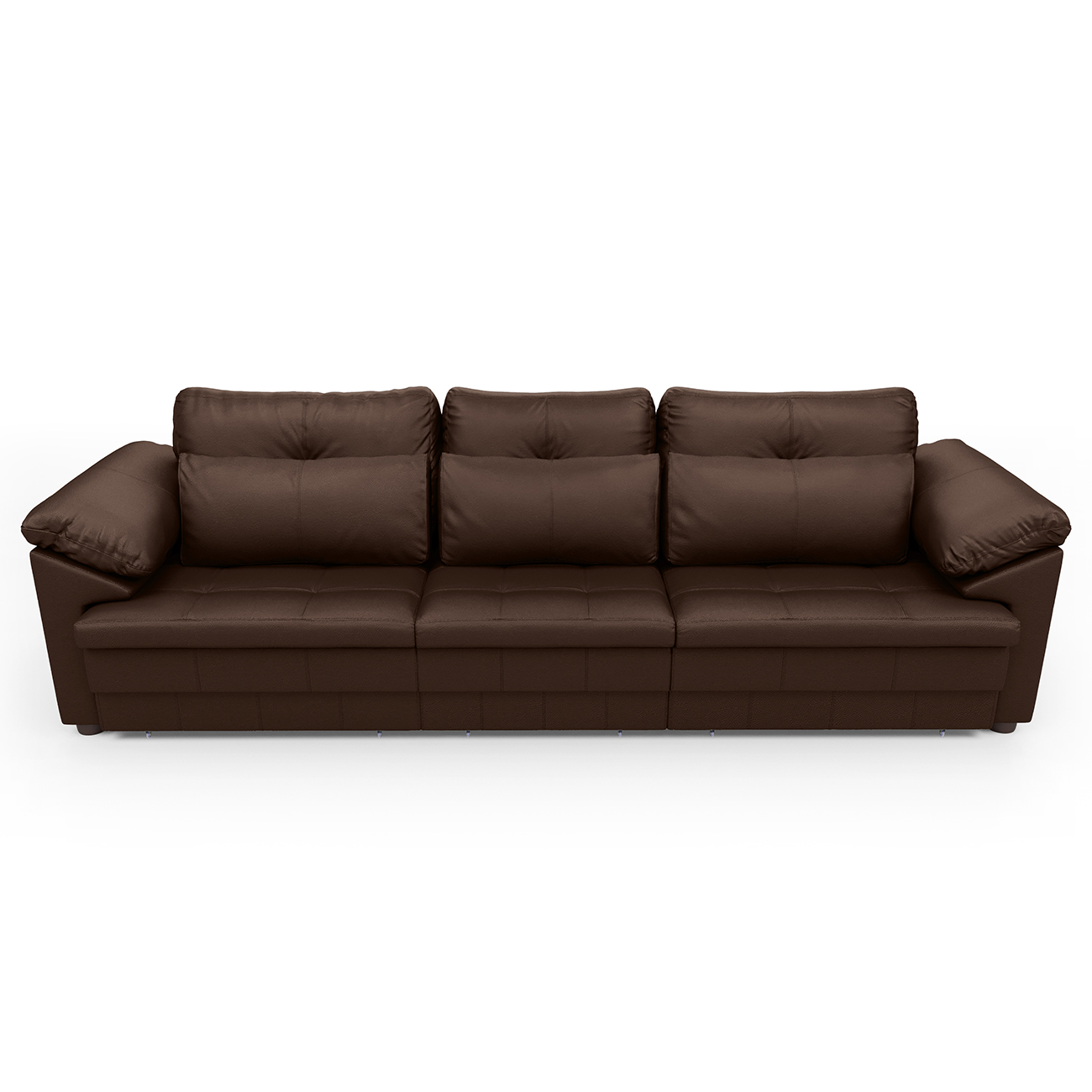 Sofá Retrátil 4 Lugares Para Sala 332cm Dijon Couro Caramelo S07 - Mpozenato