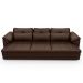 Sofá Retrátil 4 Lugares Para Sala 332cm Dijon Couro Caramelo S07 - Mpozenato