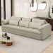 Sofá Retrátil 4 Lugares Para Sala 332cm Dijon Couro Creme S07 - Mpozenato