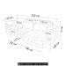 Sofá Retrátil 4 Lugares Para Sala 332cm Dijon Couro Creme S07 - Mpozenato