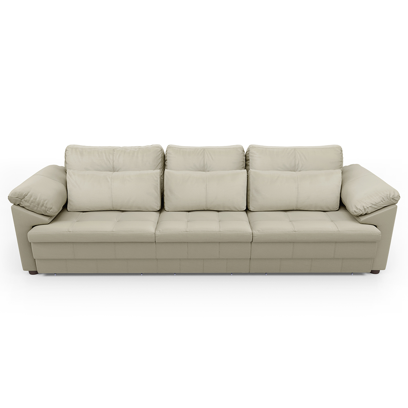 Sofá Retrátil 4 Lugares Para Sala 332cm Dijon Couro Creme S07 - Mpozenato