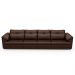 Sofá Retrátil 4 Lugares Para Sala 339cm Dijon Couro Caramelo S07 - Mpozenato