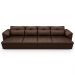 Sofá Retrátil 4 Lugares Para Sala 339cm Dijon Couro Caramelo S07 - Mpozenato