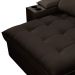 Sofá Retrátil 4 Lugares com Porta Copo 280cm Andes F05 Veludo Marrom Escuro - Mpozenato
