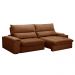 Sofá Retrátil 4 Lugares com Porta Copo 280cm Andes F05 Veludo Terracota - Mpozenato