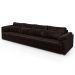 Sofá Retrátil 5 Lugares Para Sala 414cm Dijon Couro Bordô S07 - Mpozenato