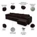 Sofá Retrátil 5 Lugares Para Sala 414cm Dijon Couro Bordô S07 - Mpozenato