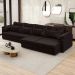 Sofá Retrátil 5 Lugares Para Sala 414cm Dijon Couro Bordô S07 - Mpozenato
