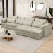 Sofá Retrátil 5 Lugares Para Sala 414cm Dijon Couro Creme S07 - Mpozenato