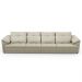 Sofá Retrátil 5 Lugares Para Sala 414cm Dijon Couro Creme S07 - Mpozenato