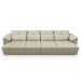 Sofá Retrátil 5 Lugares Para Sala 414cm Dijon Couro Creme S07 - Mpozenato