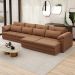 Sofá Retrátil 5 Lugares Para Sala 414cm Dijon Couro Mel S07 - Mpozenato