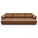 Sofá Retrátil 5 Lugares Para Sala 414cm Dijon Couro Mel S07 - Mpozenato