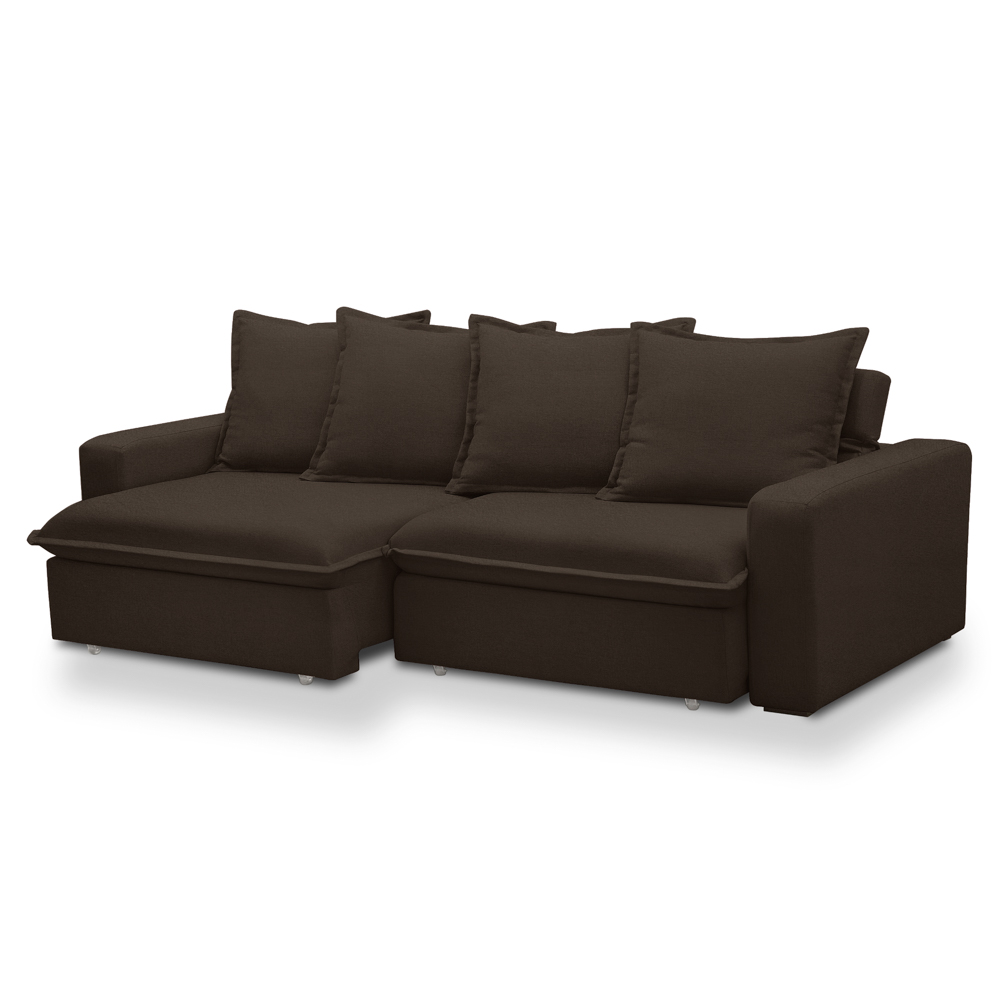 Sofá Retrátil Reclinável 3 Lugares 195cm Roma F05 Veludo Marrom Escuro - Mpozenato