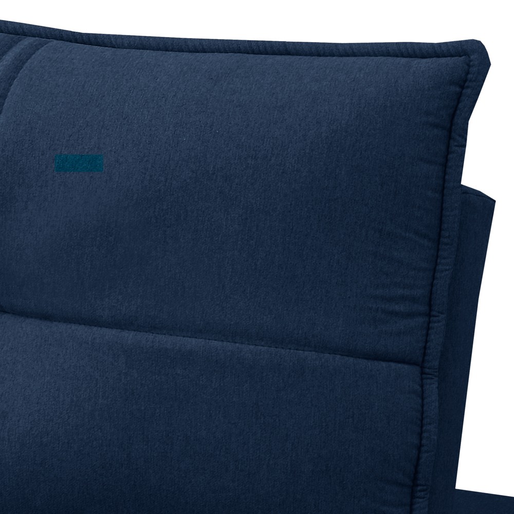 Sofá Retrátil Reclinável 3 Lugares 210cm Damy F05 Veludo Azul - Mpozenato