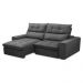 Sofá Retrátil Reclinável 3 Lugares 210cm Damy F05 Veludo Grafite - Mpozenato