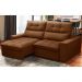 Sofá Retrátil Reclinável 3 Lugares 210cm Damy F05 Veludo Terracota - Mpozenato