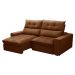 Sofá Retrátil Reclinável 3 Lugares 210cm Damy F05 Veludo Terracota - Mpozenato