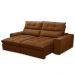 Sofá Retrátil Reclinável 3 Lugares 210cm Damy F05 Veludo Terracota - Mpozenato