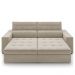 Sofá Retrátil Reclinável 3 Lugares 218cm Vick M22 Suede Bege - Mpozenato