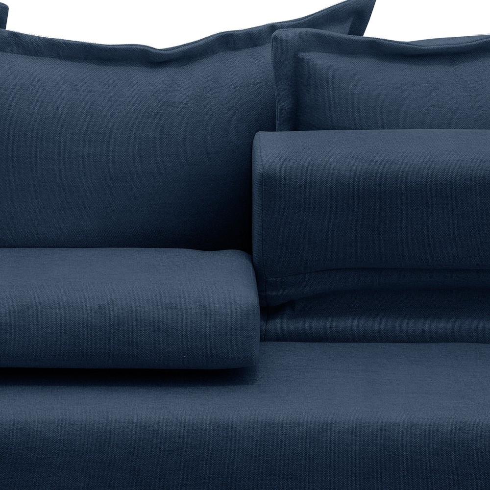Sofá Retrátil Reclinável 3 Lugares 235cm Roma F05 Veludo Azul - Mpozenato