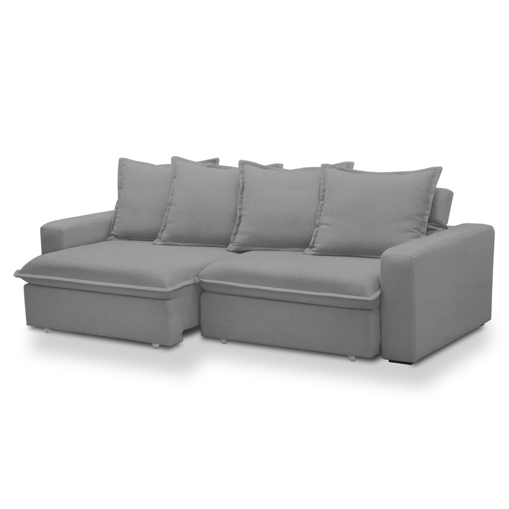 Sofá Retrátil Reclinável 3 Lugares 235cm Roma F05 Veludo Cinza - Mpozenato