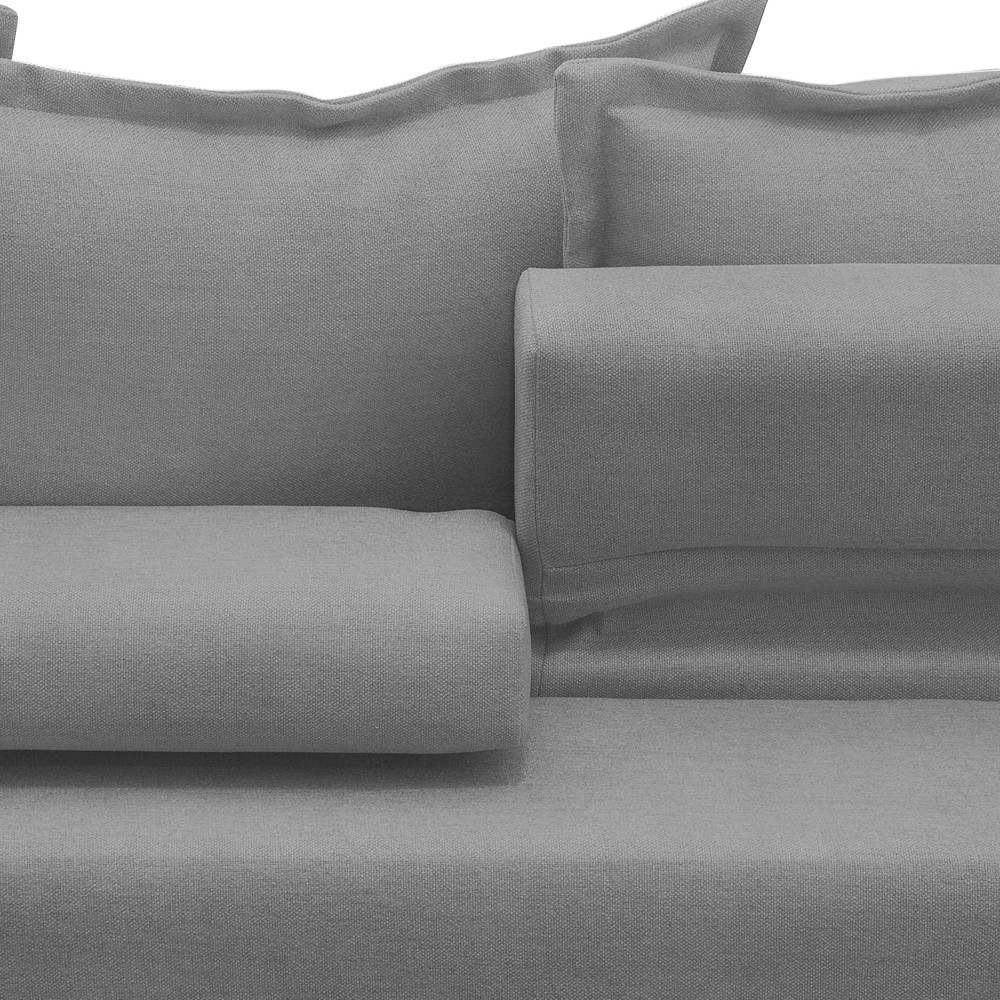 Sofá Retrátil Reclinável 3 Lugares 235cm Roma F05 Veludo Cinza - Mpozenato