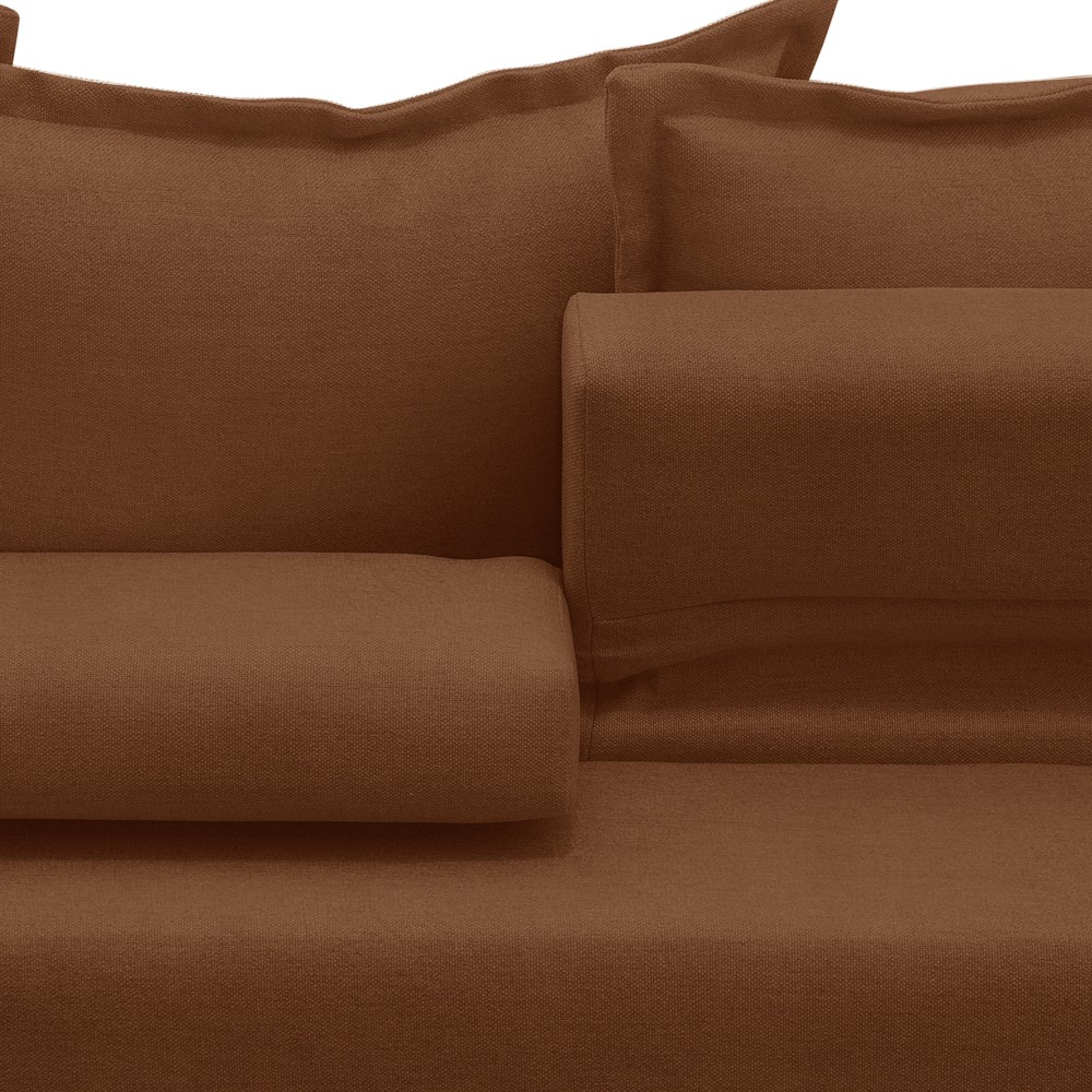 Sofá Retrátil Reclinável 3 Lugares 235cm Roma F05 Veludo Terracota - Mpozenato