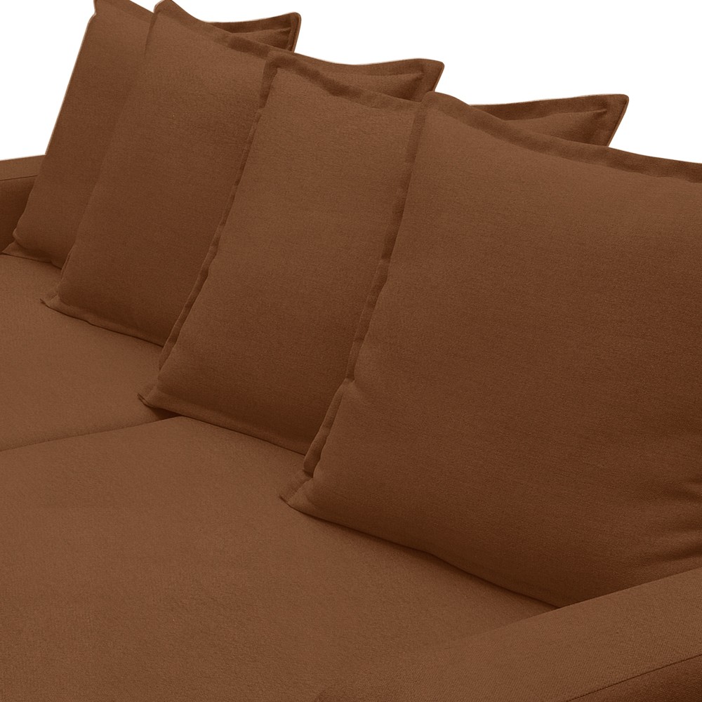 Sofá Retrátil Reclinável 3 Lugares 235cm Roma F05 Veludo Terracota - Mpozenato