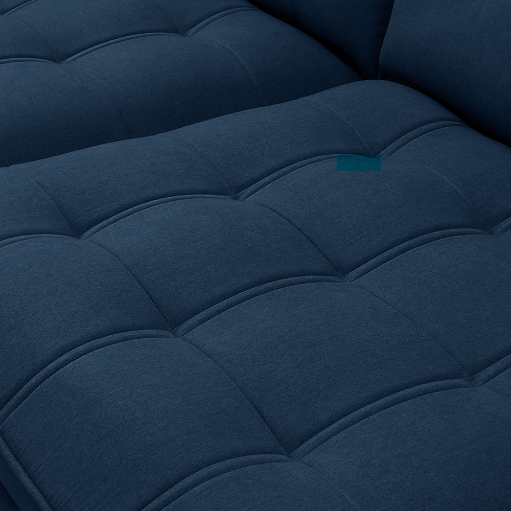 Sofá Retrátil Reclinável 3 Lugares 250cm Damy F05 Veludo Azul - Mpozenato