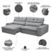 Sofá Retrátil Reclinável 3 Lugares 250cm Damy F05 Veludo Cinza - Mpozenato
