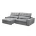 Sofá Retrátil Reclinável 3 Lugares 250cm Damy F05 Veludo Cinza - Mpozenato