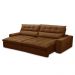 Sofá Retrátil Reclinável 3 Lugares 250cm Damy F05 Veludo Terracota - Mpozenato