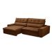 Sofá Retrátil Reclinável 4 Lugares 290cm Damy F05 Veludo Terracota - Mpozenato