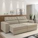 Sofá Retrátil Reclinável 4 Lugares 290cm Vick M22 Suede Bege - Mpozenato