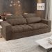 Sofá Retrátil e Reclinável 200cm Viena A12 Suede Cappucino - Mpozenato
