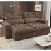 Sofá Retrátil e Reclinável 200cm Viena A12 Suede Cappucino - Mpozenato