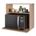 Suporte Micro-Ondas Forno Armário Aéreo 60cm 1 Prateleira Aura Z34 Freijó - Mpozenato