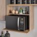 Suporte Micro-Ondas Forno Armário Aéreo 60cm 1 Prateleira Aura Z34 Freijó - Mpozenato