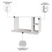 Suporte Micro-Ondas Forno Armário Aéreo 80cm 2 Prateleiras Maya M24 Branco - Mpozenato